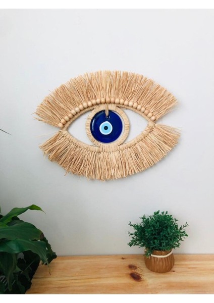 Doğal Muz Lifinden El Yapımı 3 Lü Nazar Boncuklu Duvar Ofis Balkon Aksesuar ve Dekorları fiyatları