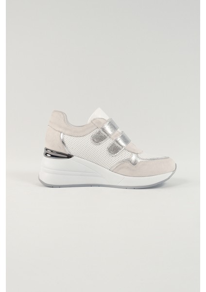 Alessandra Beyaz Deri Kadın Sneakers, Günlük Ayakkabı, Spor Ayakkabı 24222