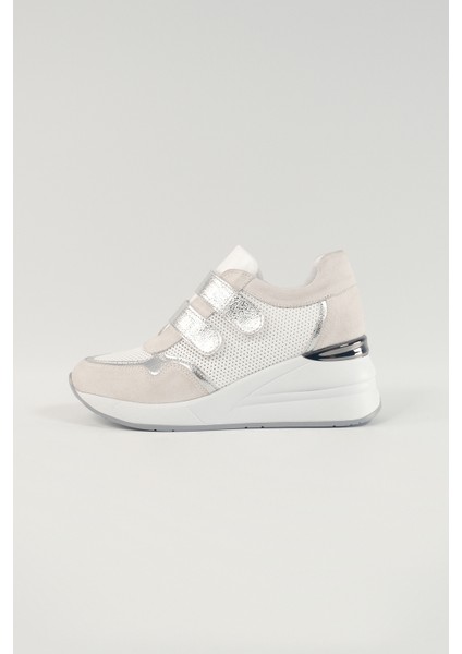 Alessandra Beyaz Deri Kadın Sneakers, Günlük Ayakkabı, Spor Ayakkabı 24222