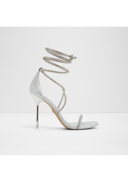 Caladonıa Sandalet Yüksek Topuklu Sandalet;abiye Sandalet - Gümüş