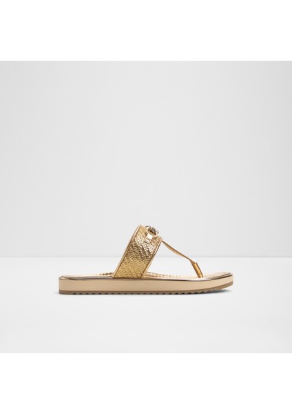 Lajolla Sandalet Düz Terlik - Gold