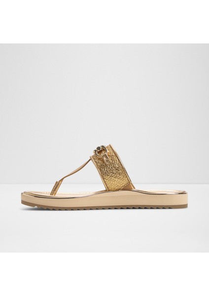 Lajolla Sandalet Düz Terlik - Gold