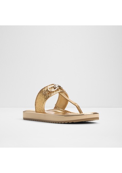 Lajolla Sandalet Düz Terlik - Gold
