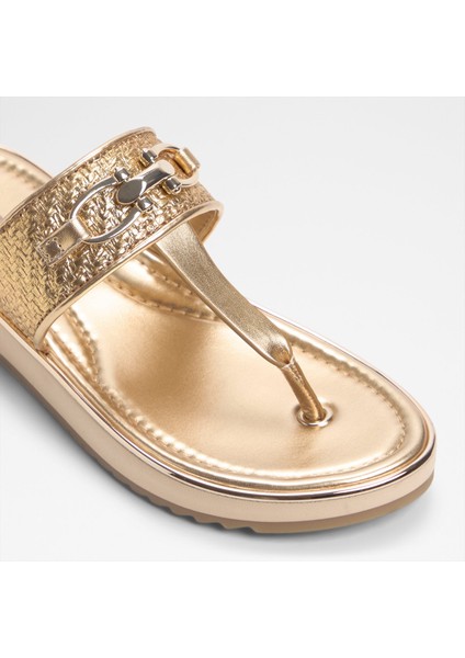 Lajolla Sandalet Düz Terlik - Gold