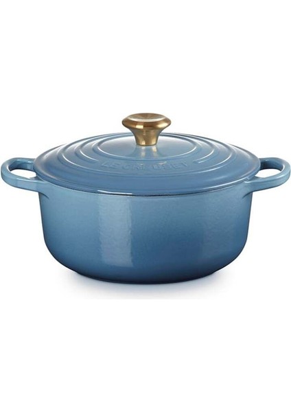 28CM Döküm Demir Yuvarlak Güveç, Chambray , 6.7l