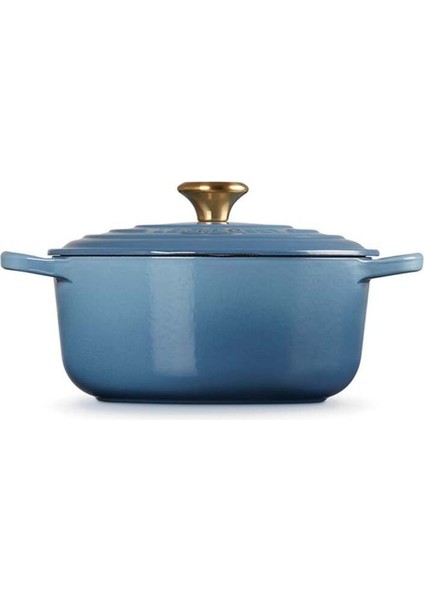 28CM Döküm Demir Yuvarlak Güveç, Chambray , 6.7l