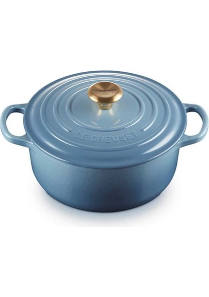28CM Döküm Demir Yuvarlak Güveç, Chambray , 6.7l