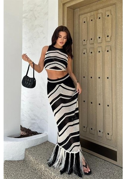 Lenny Püskül Detaylı Crop Takım 9863
