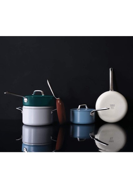 Evencook Ceramic Deep Teal Seramik Yapışmaz 8 Parçalı Pişirme Seti Bonuslu fiyatları