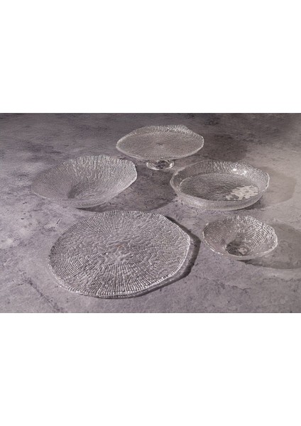 Diamante Şeffaf Servis Tabağı, İtalyan Cam Zarafeti fiyatları