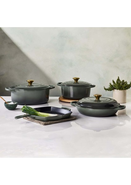 Döküm Demir Kare Izgara Tavası Kekik, 26CM, Çok Yönlü ve Şık, 1 Parça indirimleri