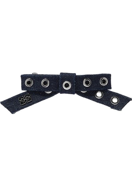 Denim Dantel Kemerli Saç Tokası