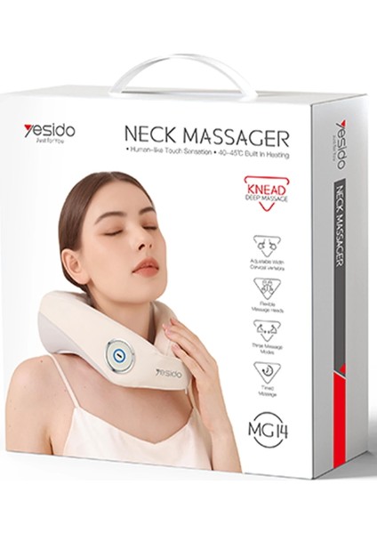 Isı Fonksiyonlu Boyun Masajı Kablosuz 4 Başlıklı Boyun Masaj Aleti Yastığı MG14 fiyatları