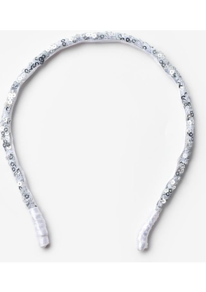 Gümüş Pullu Kız Çocuk Taç