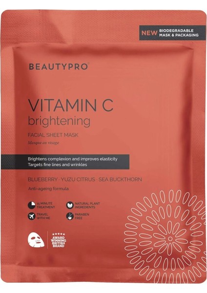 Brightening Collagen Vitamin C Canlandırıcı Yüz Maskesi