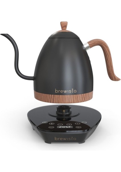 Artisan Elektrikli Kaz Boynu Su Isıtıcısı, Çift Cidarlı, Hassas Kontrol Siyah-Kahverengi modelleri