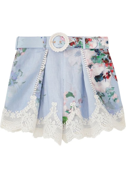 Yazlık Dantel Detaylı Kısa Şort