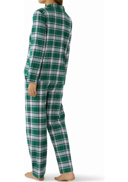 Kadife Uzun Pijama Takımı - Yeşil