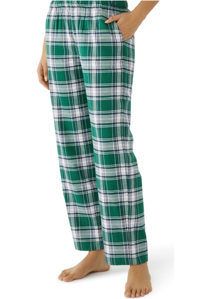 Kadife Uzun Pijama Takımı - Yeşil