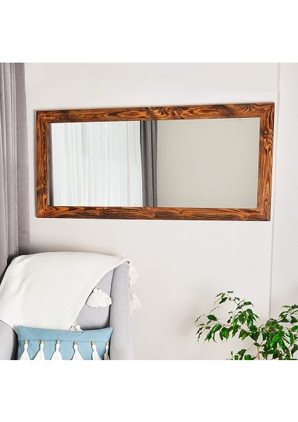 Ligna Dikdörtgen Ceviz Rengi Ahşap Dekoratif Duvar Salon Konsol Boy Aynası fiyatları