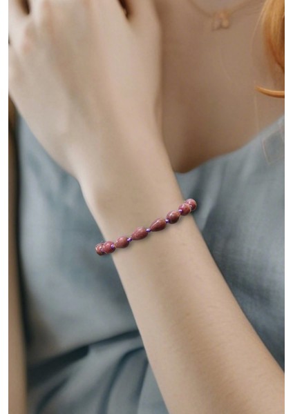 Damla Kesim Rodonit Bileklik Makrome Ayarlı 414-5 fiyatları