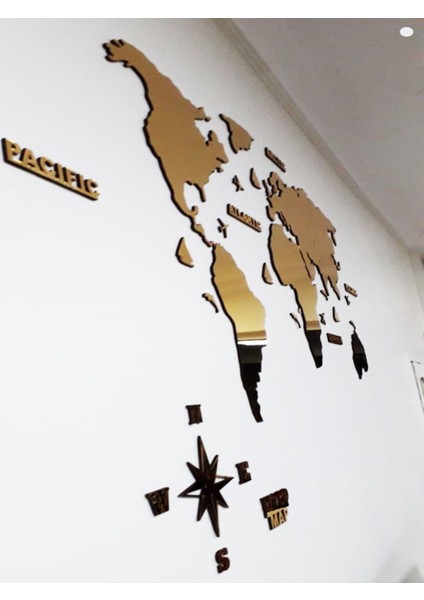 Gold 2d Dünya Haritası World Map Gold Pleksi Harita fırsatları