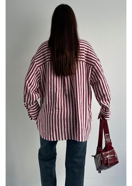 Manşetli Çizgili Gömlek modelleri