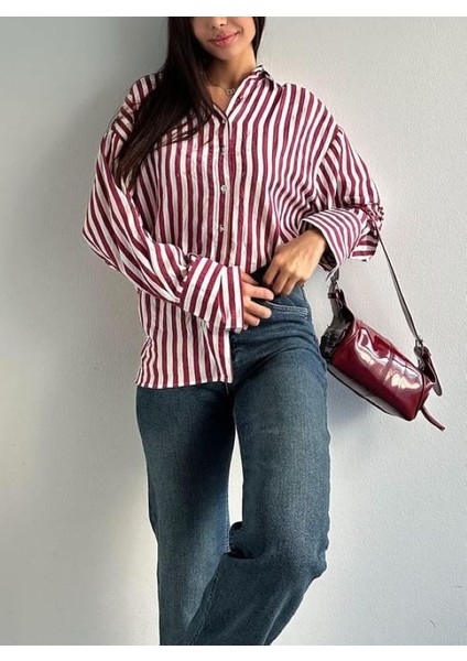 Manşetli Çizgili Gömlek fırsatları