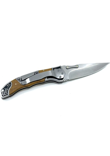 American Mustang At Figürü Işlemeli Katlanır Çakı - Zeytin Ağacı Kabze 20 Cm fiyatları