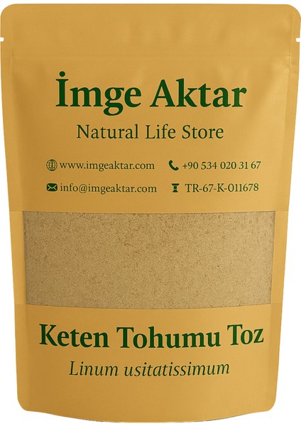 Keten Tohumu Toz 100G fiyatları
