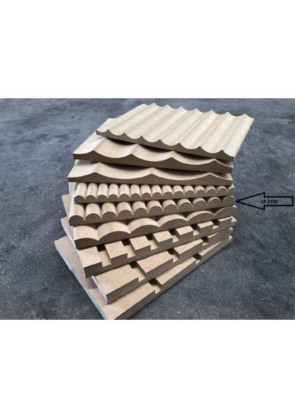 Antalya Yıldız Duvar Lambri Profili Lb 2200 Folyosuz (Ham Mdf)