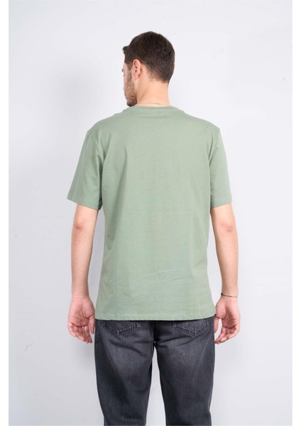 Çetinkaya Mentality 3697 Bisiklet Yaka Penye Regular Baskılı T-Shirt Haki fırsatları