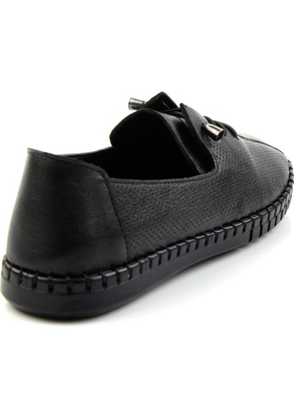 Siyah Leather Kadın Casual Ayakkabı K01028130503