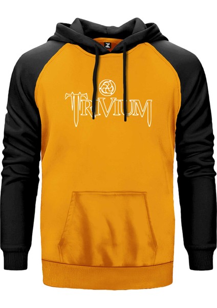 Trivium Logotype Sarı Renk Reglan Kol Kapşonlu Sweatshirt