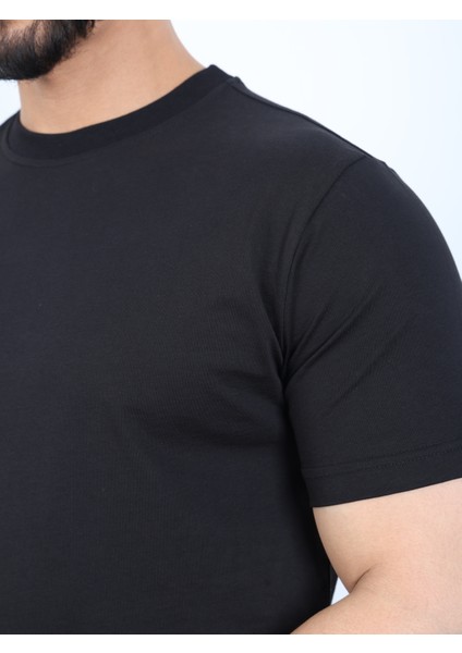 Erkek Relaxed Fit Bisiklet Yaka Basic Tişört