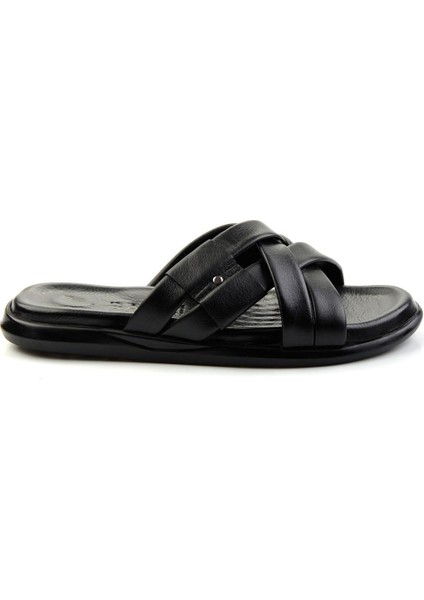 Siyah Leather Erkek Terlik E04557241143