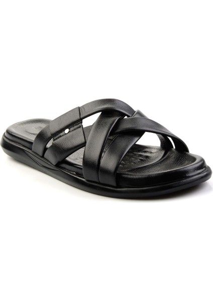 Siyah Leather Erkek Terlik E04557241143 fiyatları