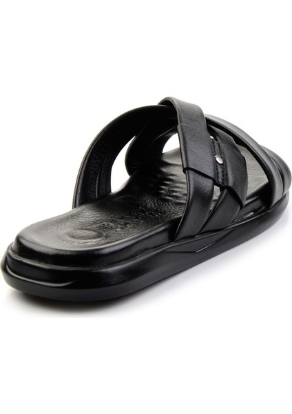 Siyah Leather Erkek Terlik E04557241143 modelleri