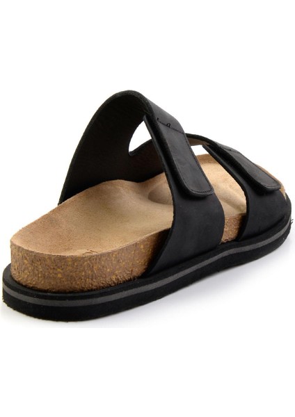 Siyah Leather Erkek Terlik E04801200101 modelleri