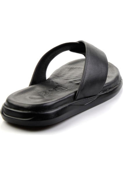 Siyah Leather Erkek Terlik E04557241943
