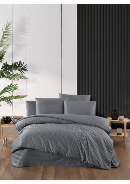 %100 Pamuk Saten Çift Kişilik Nevresim Takımı 200X220CM