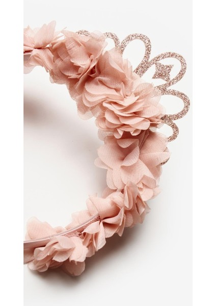 Pudra Prenses Figürlü Çiçekli Kız Çocuk Taç fiyatları