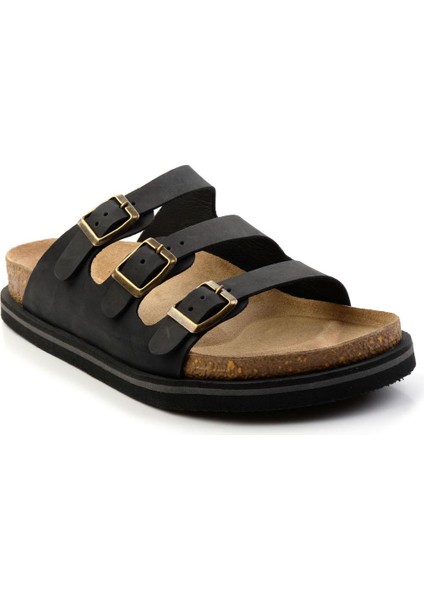Siyah Leather Erkek Terlik E04801197901