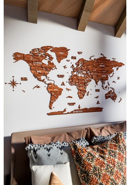 3 Boyutlu Ahşap Dünya Haritası, Ahşap Duvar Dekoru, Duvar Tablo, Gerçek Dünya Haritası fiyatları