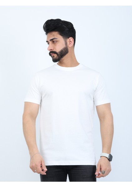 Erkek Relaxed Fit Bisiklet Yaka Basic Tişört
