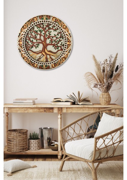 El Yapımı Üç Boyutlu Ahşap Hayat Ağacı Duvar Panosu fırsatları