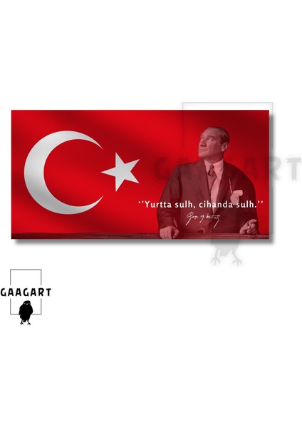 Panoramik Kanvas Makam Panosu Atatürk Sözleri ‘’yurtta Sulh, Cihanda Sulh.’’ modelleri