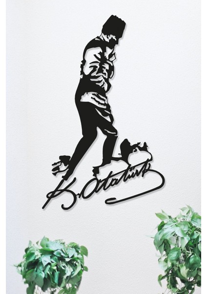 Atatürk Kocatepe Imzalı Lazer Kesim Metal Tablo