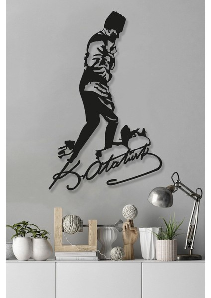 Atatürk Kocatepe Imzalı Lazer Kesim Metal Tablo fırsatları