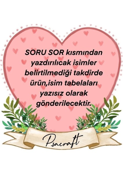 Doğum Günü Hediyesi Duvar Dekorasyon Isme Özel Anahtarlık 23 x 25 fiyatları